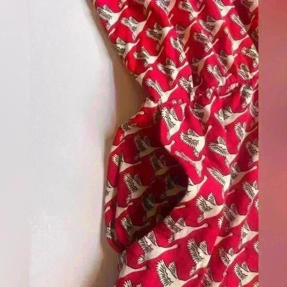 Boden Red Geese print Geometric Modal Tank Dress Size 18Long - Picture 3 of 8